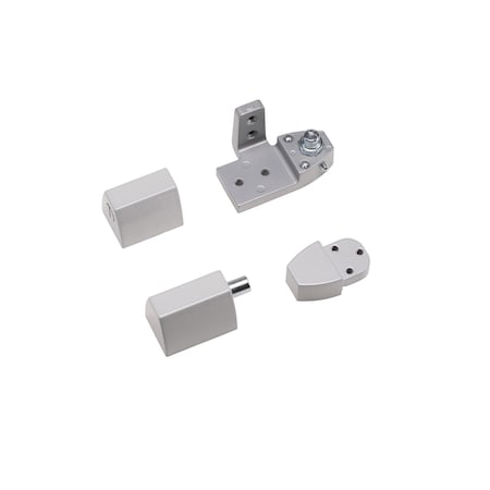 Global Door Controls Arch/Vistawall Style 3/4 in. Left Hand Offset Door Pivot Hinge Set for Adams Rite Type Storefront Door in Aluminum TH1110-LH-AL